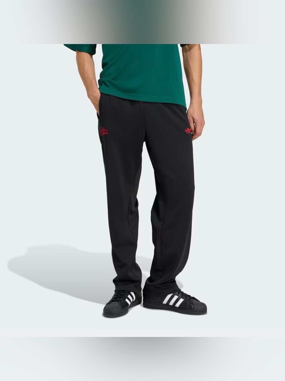 adidas Originals [M] Roses Firebird Men’s Track Pants Black/Green KD0453